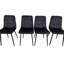 Velvet Upholstered Kitchen Dining Chair With Strong Black Metal Legs Living Room Bedroom Chair-838697052-852380551