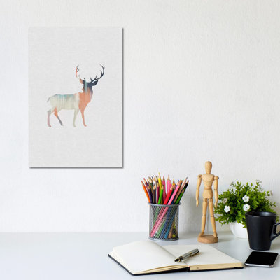 Pastel Reindeer by Orara Studio - Wrapped Canvas Gallery-Wrapped Canvas Giclée