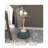 Kalup Gold Round Stainless Steel Side Table with Brushed Finish and Artistic Pedestal Base, Modern End Table for Living Room or Bedroom, No Assembly Required-1215072173