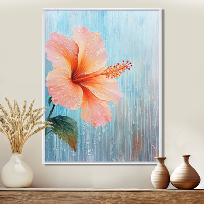 Hibiscus In The Rain I - Hibiscus Wall Décor