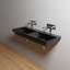 Lavabo de salle de bain rectangulaire en céramique blanc avec trop-plein Luxury-1051530606-1051530513