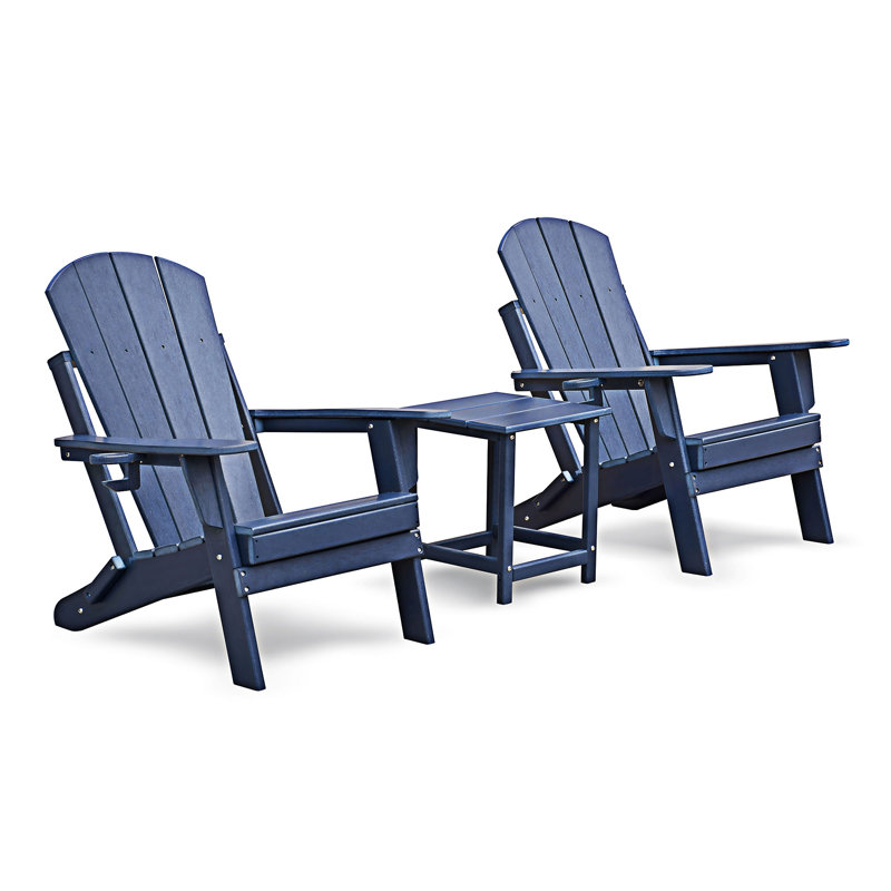 Folding Outdoor Adirondack Chair Set Of 2