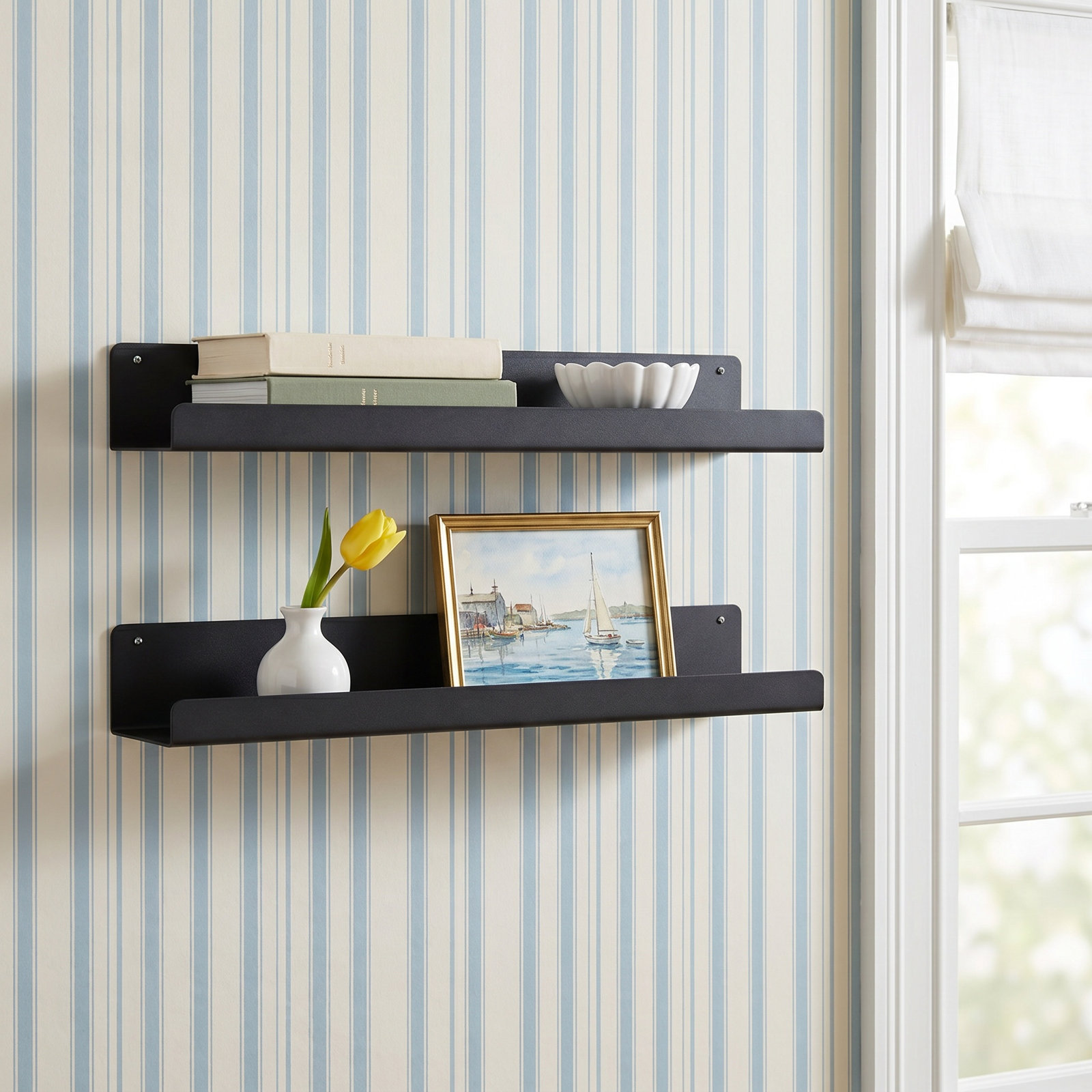 Tara 24" Floating Shelf, Black, 3.25" H x 23.75" W x 4.5" D