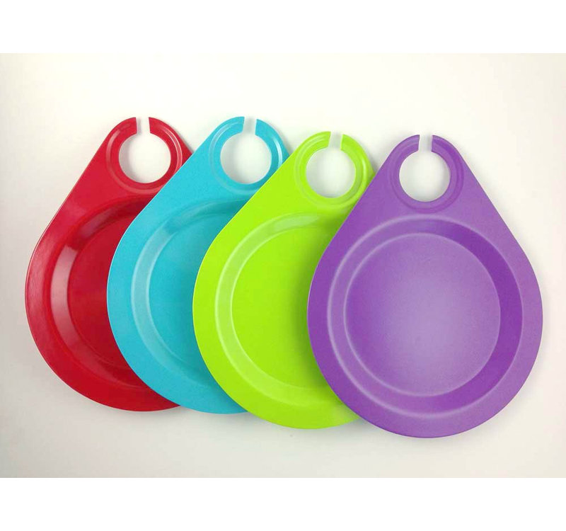 Assiettes à vin en bambou eco, Multicolore