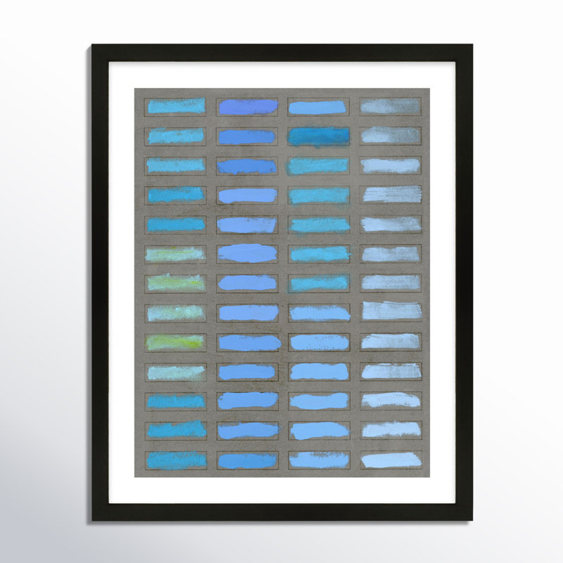The Blues 2 Painting by Jacques Pilon, 20" H x 16" W x 1.25" D, Black