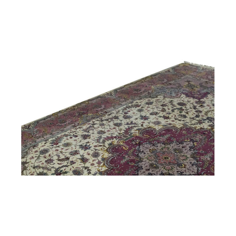 Hand-Knotted High-Quality Ivory Area Rug