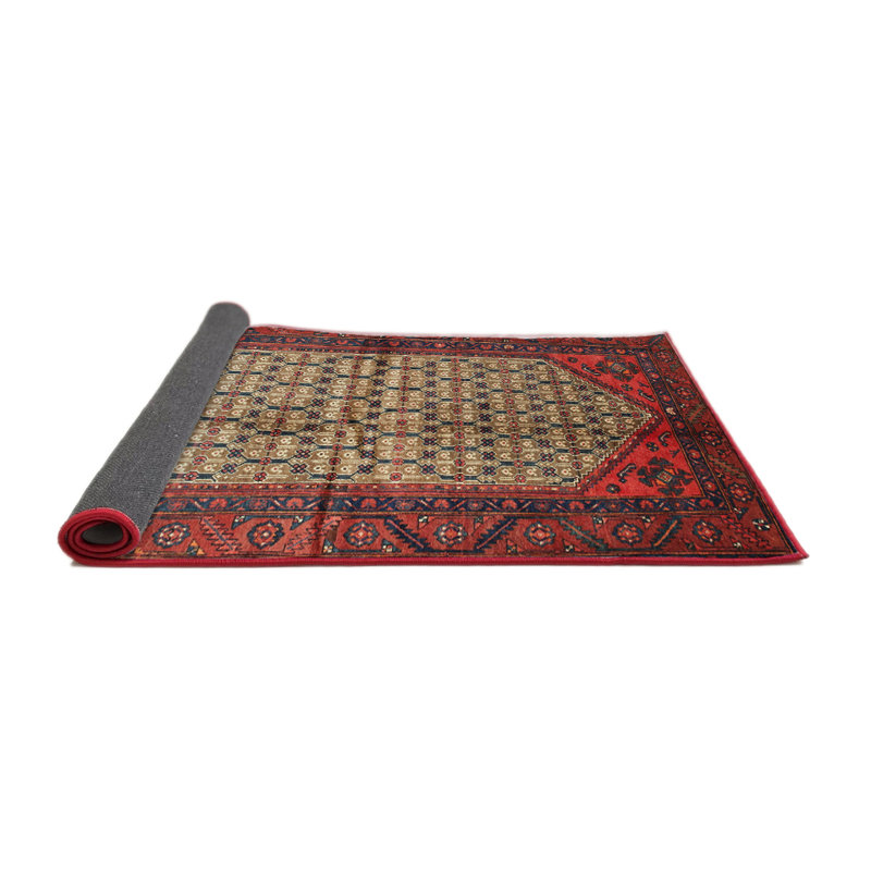Rouge Tapis décoratif du Sud-Ouest Jupiter, Rond 5 pi