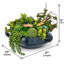 Arrangement de plantes grasses minuit de Midnight Harvest | Vase en céramique noire, centre de table