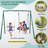 440lbs Extra Large Metal Swing Frame with 5 Hanging Hooks, Heavy Duty A-Frame Swing Stand