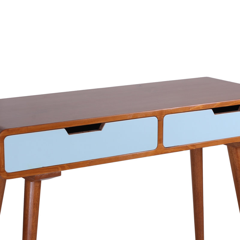 101.85cm Solid Wood Console Table, Aqua