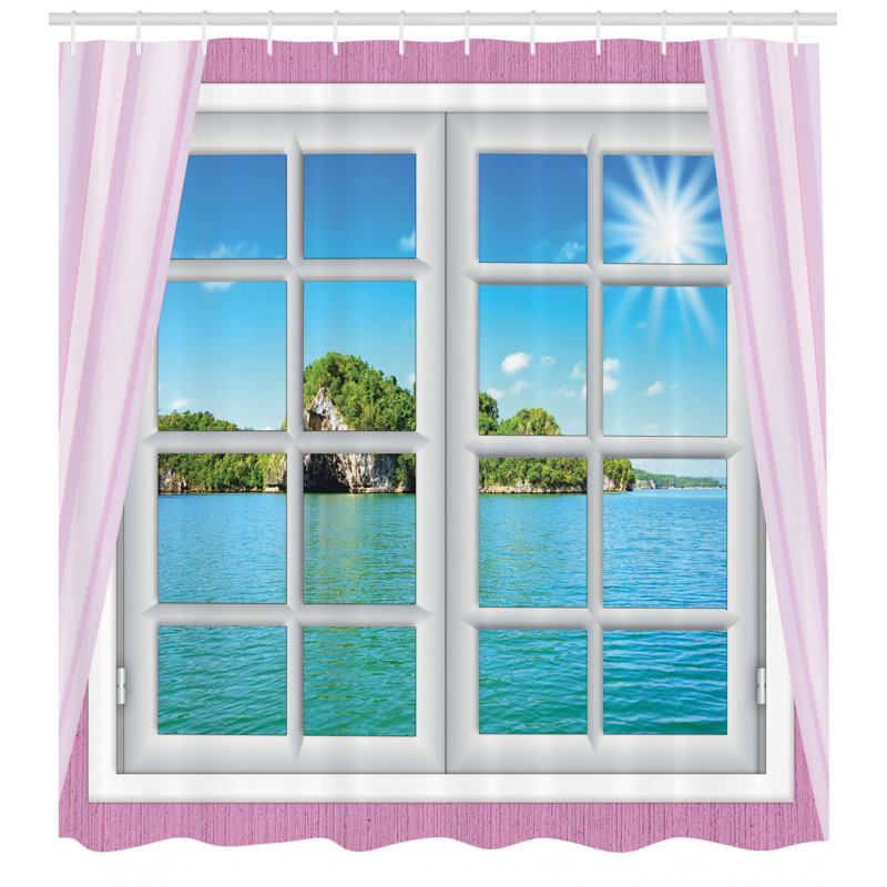 Ensemble de rideau de douche + crochets Ocean, H 70 po x l 69 po