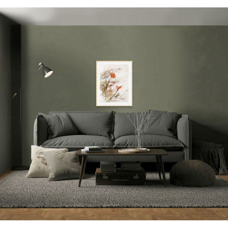 Painted Abutilon 1 Framed Print, 18" H x 16" W x 1" D