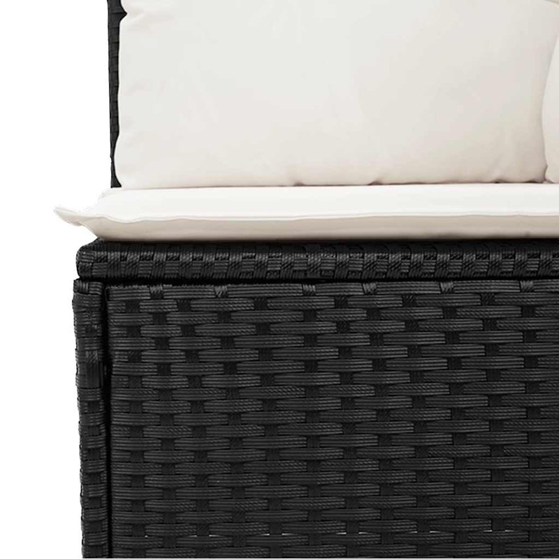 Vidaxl Garden Sofa Set Black, Cream White