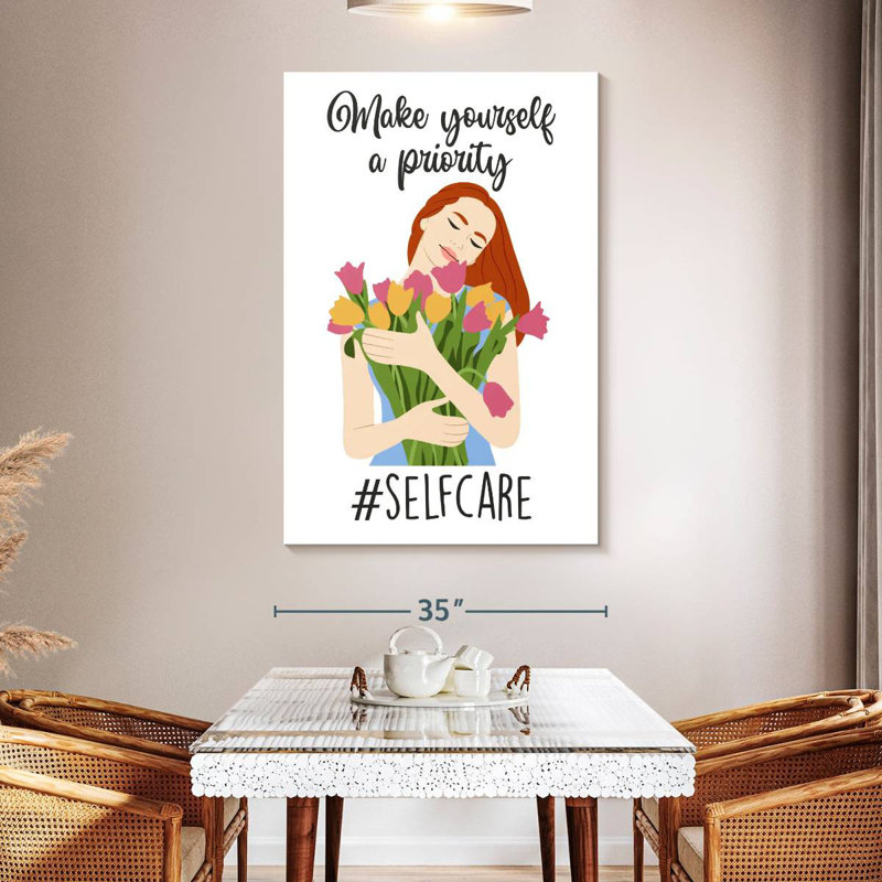 Tergel Self-Care Quote IV, 51" H x 34" W