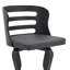 Tabouret de bar pivotant en similicuir et bois noir Lusera-1051156889