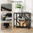 Narrow Industrial Side Table With 3-Tier Storage Shelves For Living Room-1890380357
