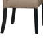 Chaise rembourrée en lin beige