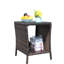 Table basse de patio avec verre trempé de 19,81 po x 19,81 po x 21 po-276510894