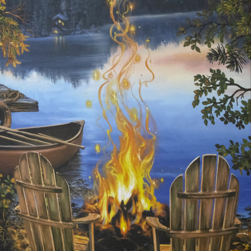 Lakeside Wooden Sign with Rope Hanger