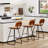 Upholstered Counter Stool With Metal Frame-413272447-413272445