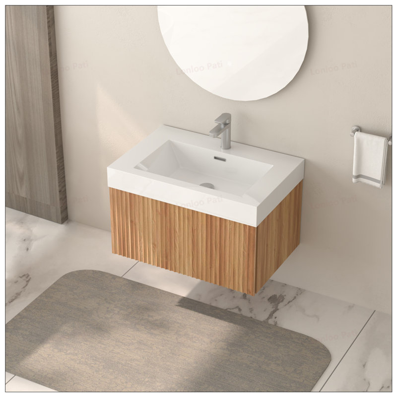 Meuble-lavabo flottant 30 po avec lavabo intégré, 30"