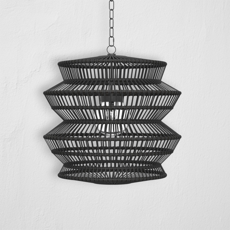 Mckenna Outdoor-Chandelier, Onyx, 26" H x 20" W x 20" D