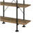 Rustic Oak And Black 5-Shelf Bookcase