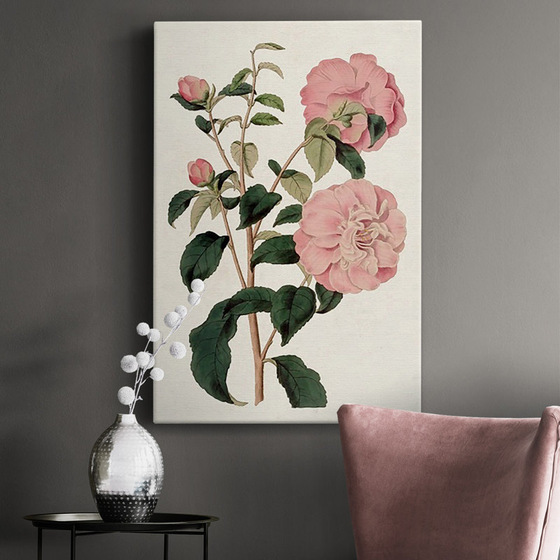 «Pink Floral Mix IV», reproduction sur toile tendue, H 12 po x l 8 po x P 1 po