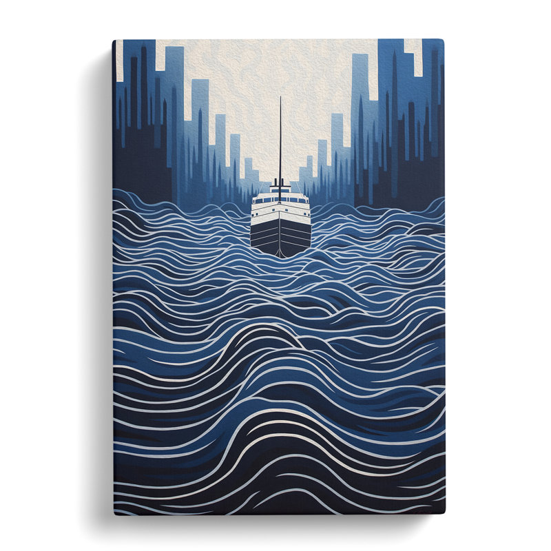 Ship On The Ocean Op - Wrapped Canvas, 50cm H x 35cm W x 3cm D