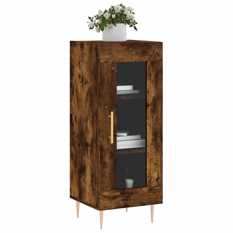 Minonk Display Cabinet, Smoked Oak