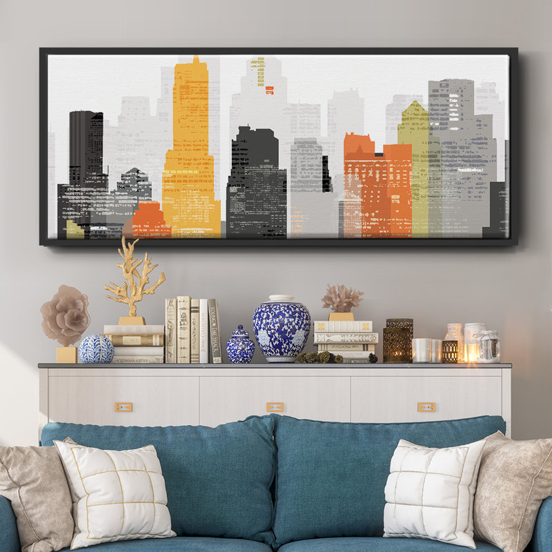 Element City- Framed Canvas