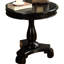 Table d'appoint ronde noire 26 po, base piédestal, table d'appoint 26,5 po noire-183060192