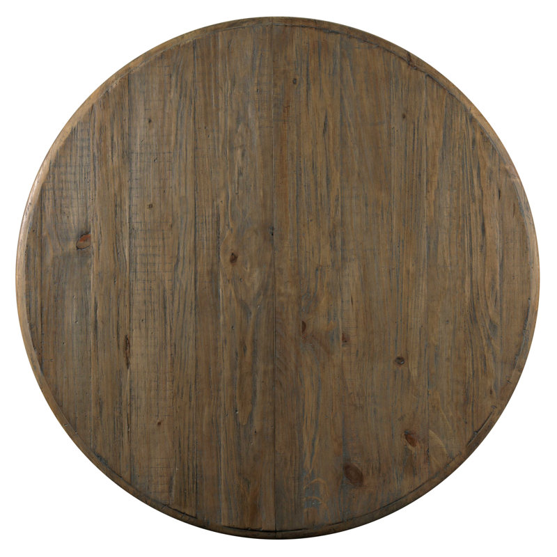 Hindsboro Extendable Pine Round Solid Wood Dining Table