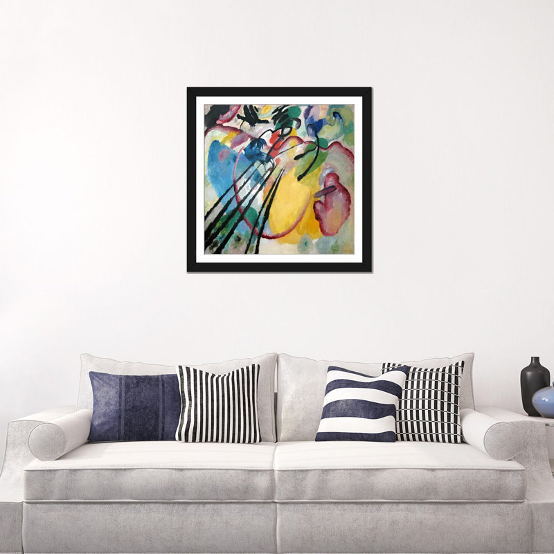 «Improvisation 26 (aviron)» par Wassily Kandinsky, reproduction d'art sur toile, H 24 po x l 24 po x P 1 po, Blanc