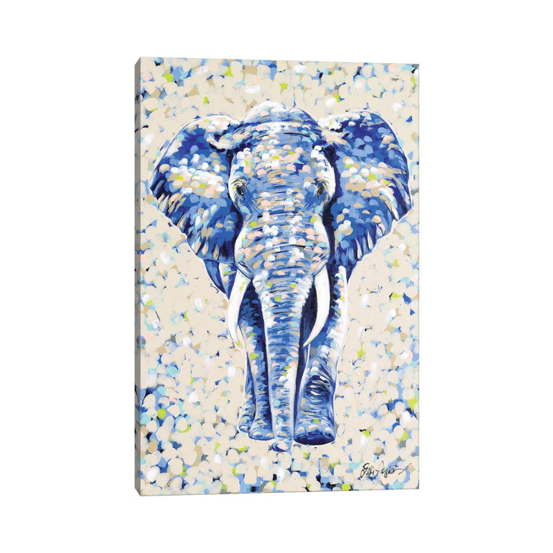 Peanut Elephant - Wrapped Canvas Painting, 66.04 cm H x 45.72 cm W x 1.91 cm D