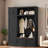 3-in-1 Hall Tree With Top Storage Cabinet, Open Storage, 3 Adjustable Side Shelves, 4 Heavy-duty Hooks, 2 Spacious Drawers And Seat Bench-1272112020