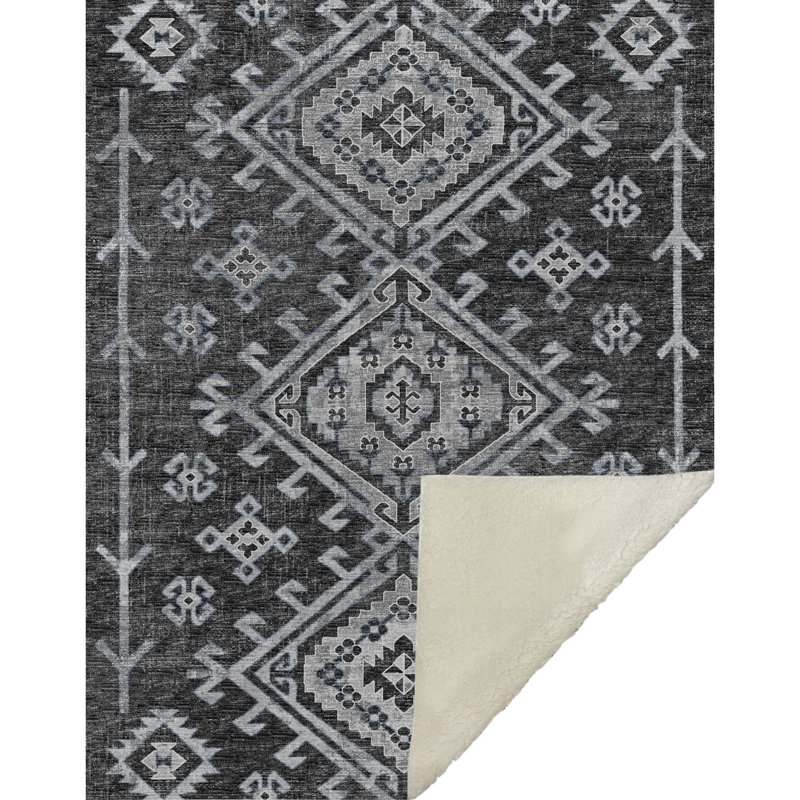 Jeté Sherpa Aztec Addison, Ombre