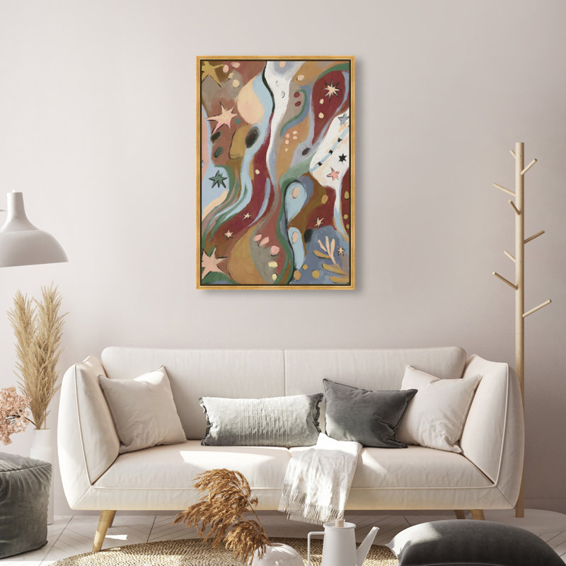Modern Folk II Print by Oliver Gal, 55"H x 37"W, Gold Floater Frame