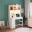 Computer Desk with Hutch and LED Lighting-1478279894