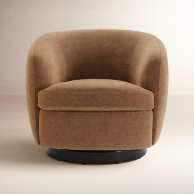 Marcy Upholstered Swivel Barrel Chair