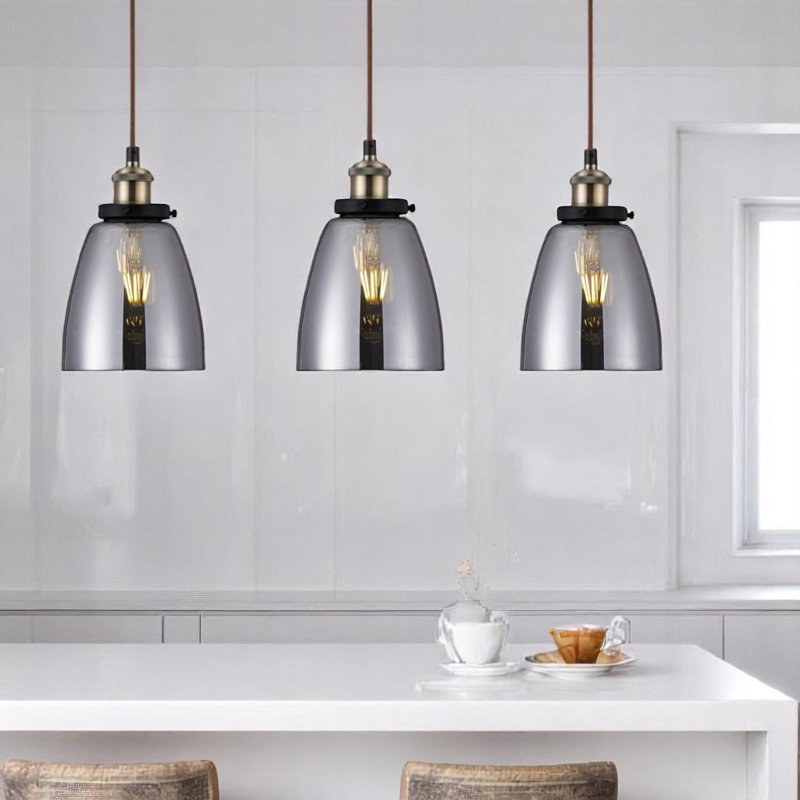 Calista 1 - Light Single Pendant, Antique Brass, Smoked