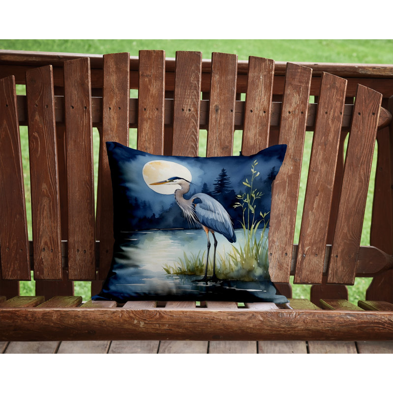 Coussin Blue Heron, Carré 14 po