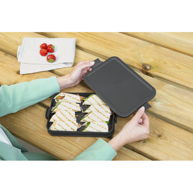 Brabantia Make & Take Lunch Box, Flat, Dark Gray