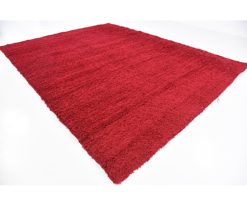Tapis rouge cerise Angeline, Rectangulaire 10 pi x 13 pi 1 po