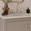 Meuble-lavabo simple 36 po Scalloped - gris clair - sans comptoir - boutons en nickel brossé-123430956-123430957