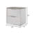Monaco Grand Dual-Drawer Nightstand with High-Gloss White Finish and Gray Marble Accent Top