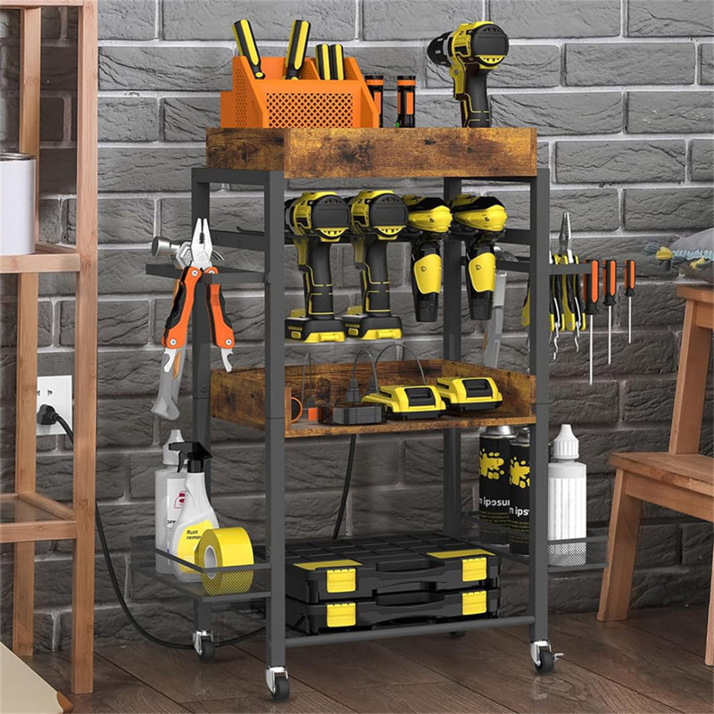 88cm H X 62cm W Garage Tools Storage Cart