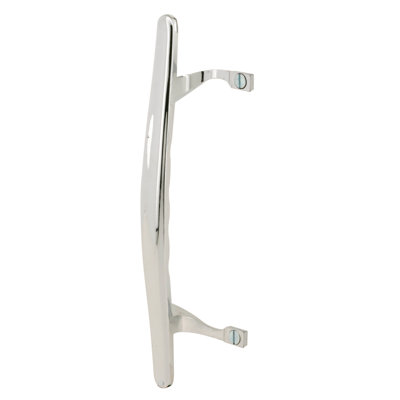Poignée de porte de patio coulée moulée sous pression, 6 5/8 po, chrome, (paquet simple)