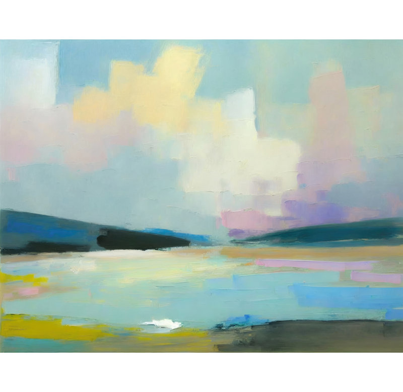 «Pastel Rainbow» par Stephen Chambers - impression sur toile tendue, H 20 po x l 24 po x P 1,5 po