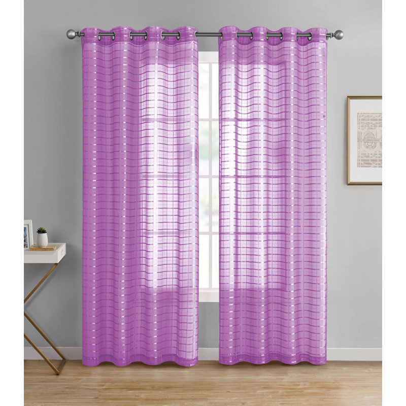 Rideau en polyester Bolich, Mauve